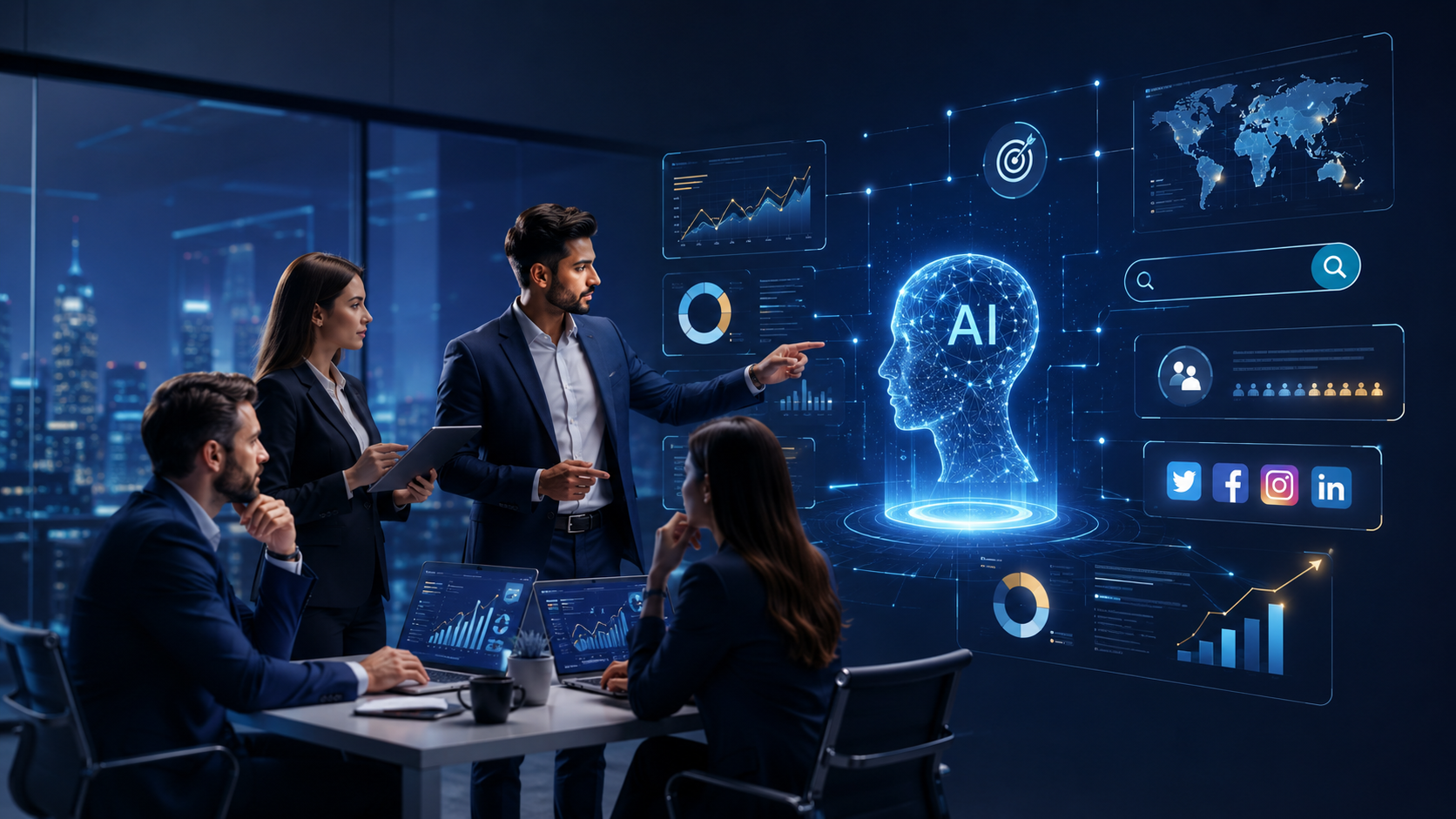 AI digital marketing agency Veda Digitex for SEO Google Ads Meta Ads lead generation and automation